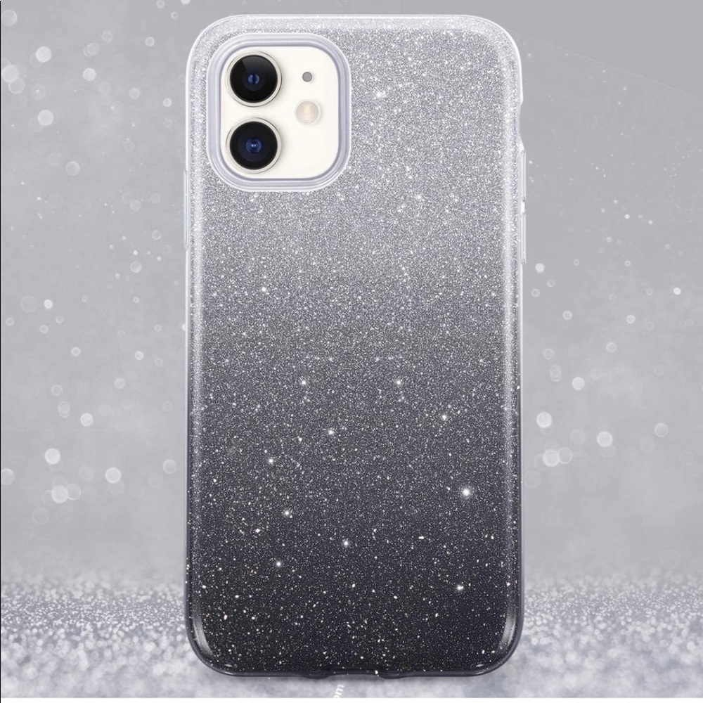 NWT iPhone 11 Bling Glitter Protective Case 6.1” Black Gradient
